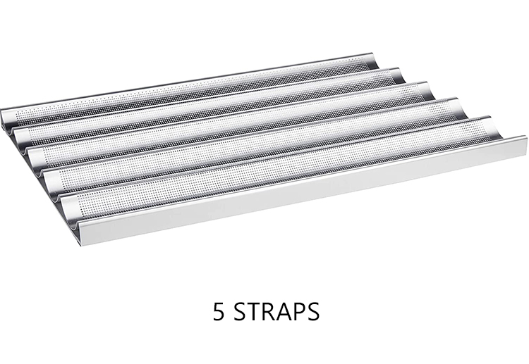 5 straps nonstick aluminum baguette pan