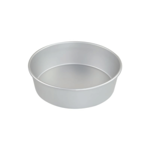 Anodized aluminum cake pan with bevel body