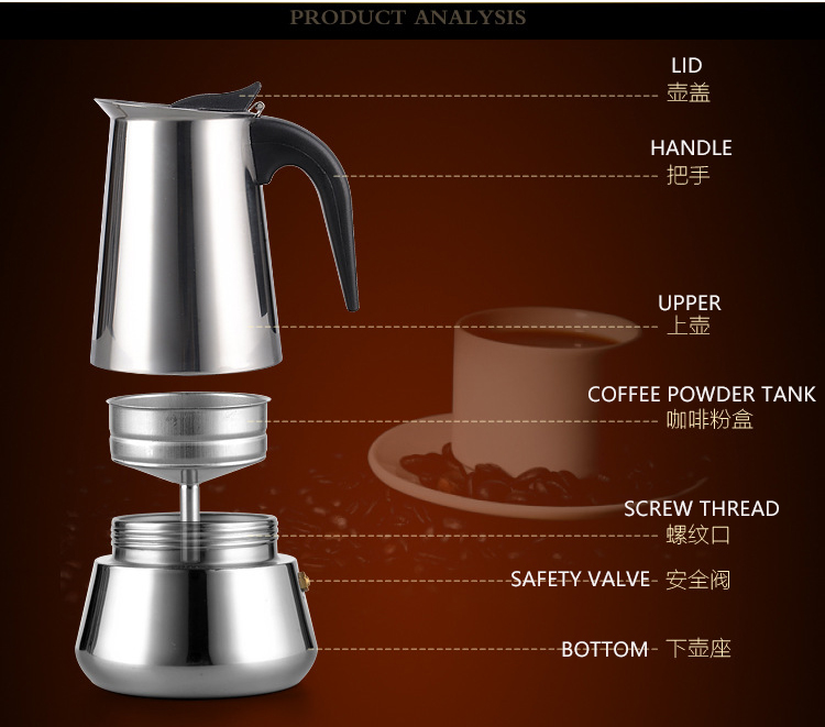 Stainless steel coffee maker