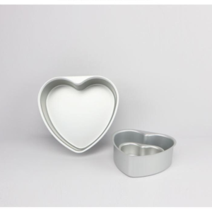 Heart shape cake pan with fixed bottom anodized aluminum