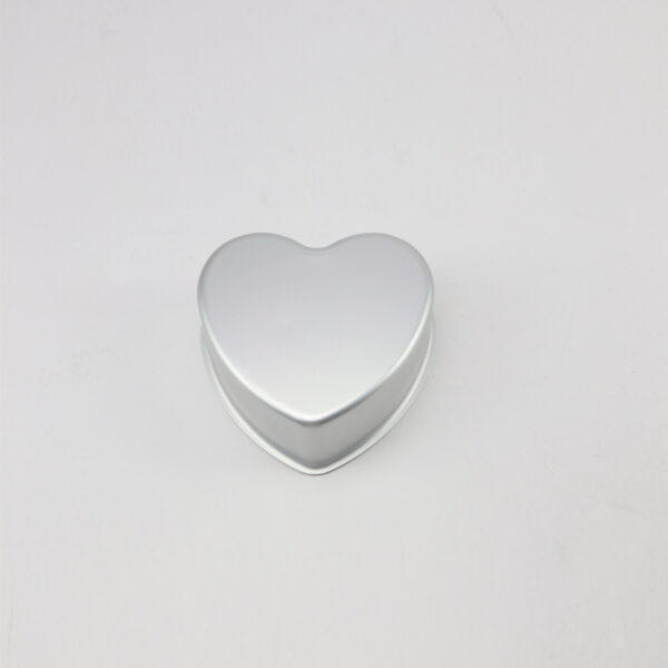 Heart shape cake pan with fixed bottom anodized aluminum