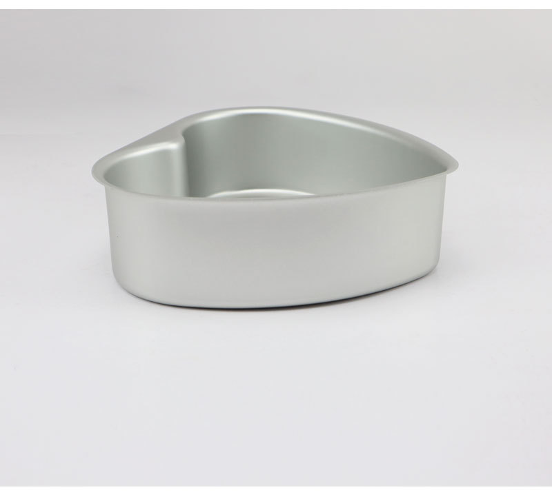 anodized aluminum Heart shape cake pan with fixed bottom