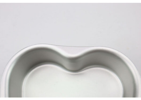 Heart shape cake pan with fixed bottom anodized aluminum