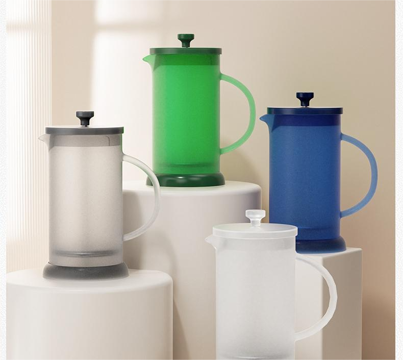 Frosted color high borosilicate french press