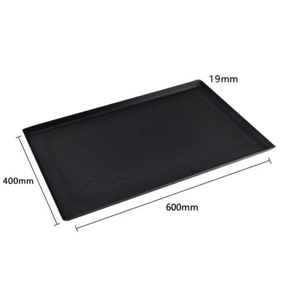 Aluminum baking pan with straight edge