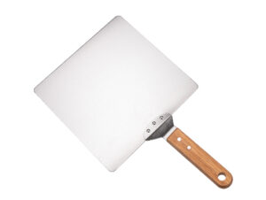 Stainless steel pizza peel 10 inch square shovel head pizza shovel with fixed wooden handle or detachable handle