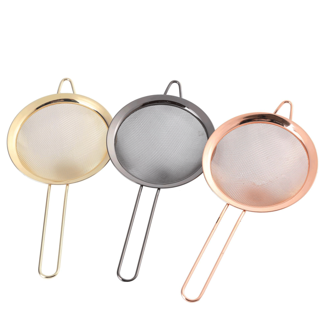 Stainless steel strainer ,Electroplated black, gold, rose gold.