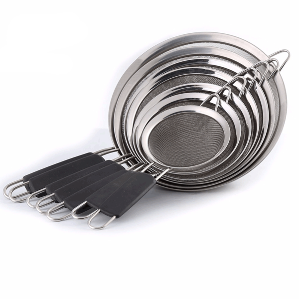 Stainless steel colander with tpr handle